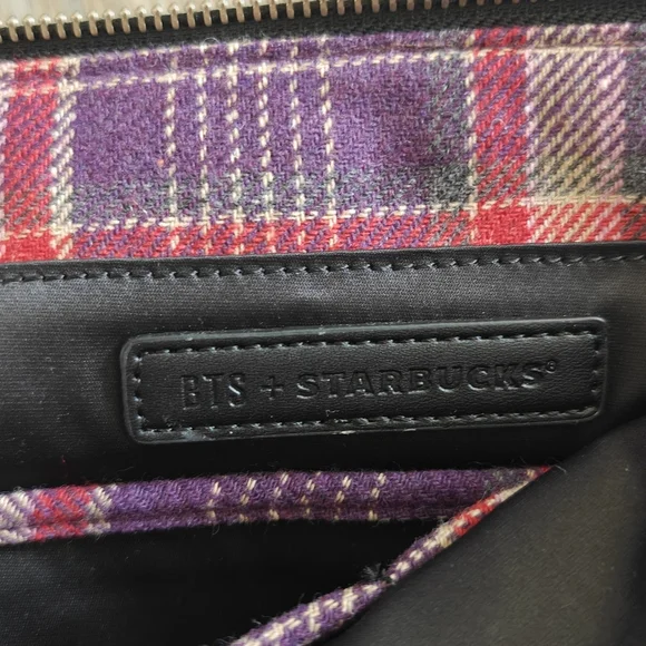 BTS X Starbucks Plaid Pouch - Picture 4 of 5